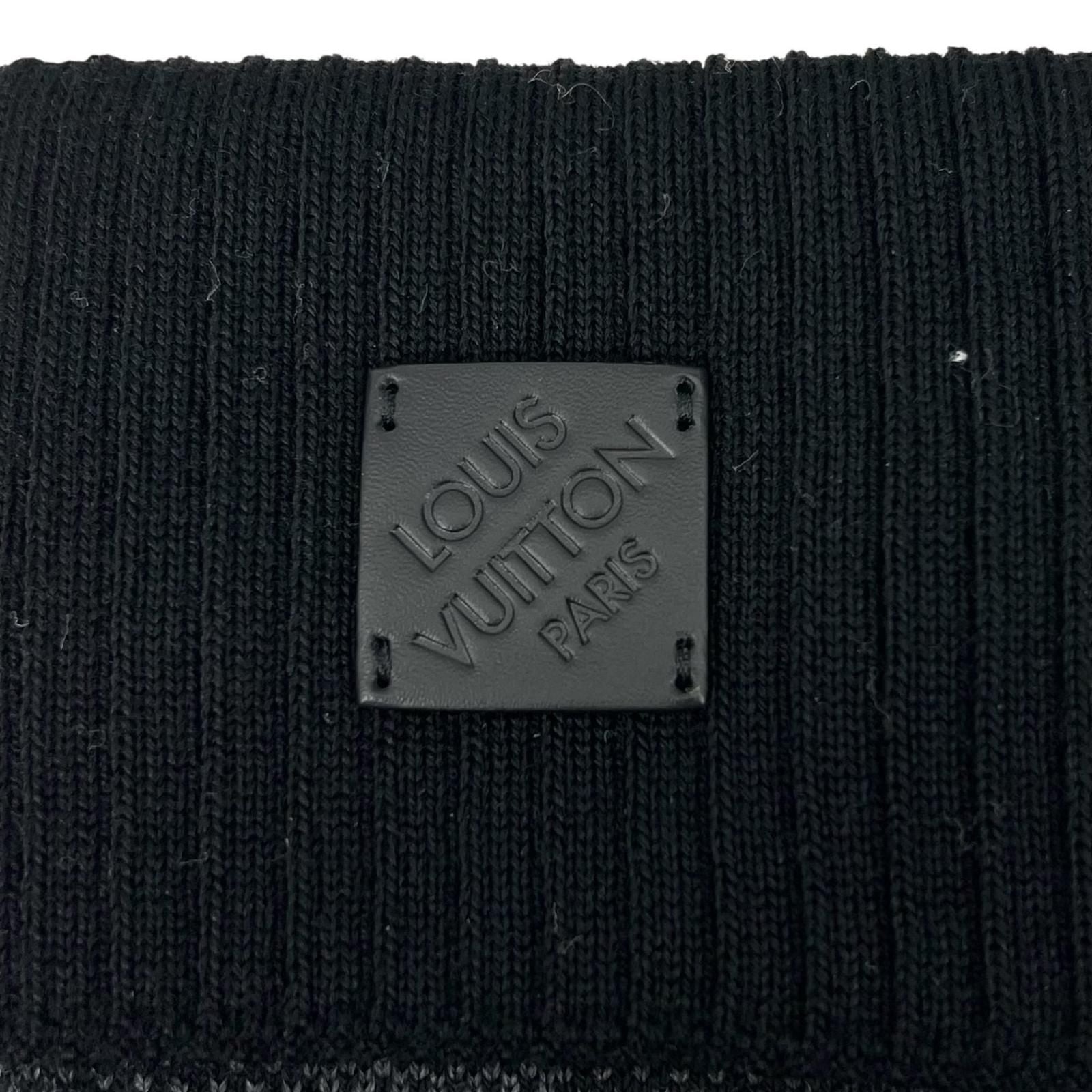 Louis Vuitton Wool Neo Petit Damier Gloves Black — view 6