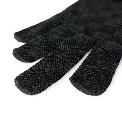 Louis Vuitton Wool Neo Petit Damier Gloves Black — view 5