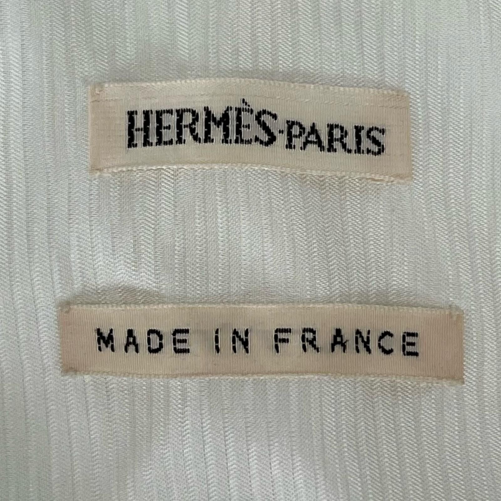Hermes Vintage Martin Margiela Era Normandy Coast Charm Silk 100% Vest Multicolo — view 6