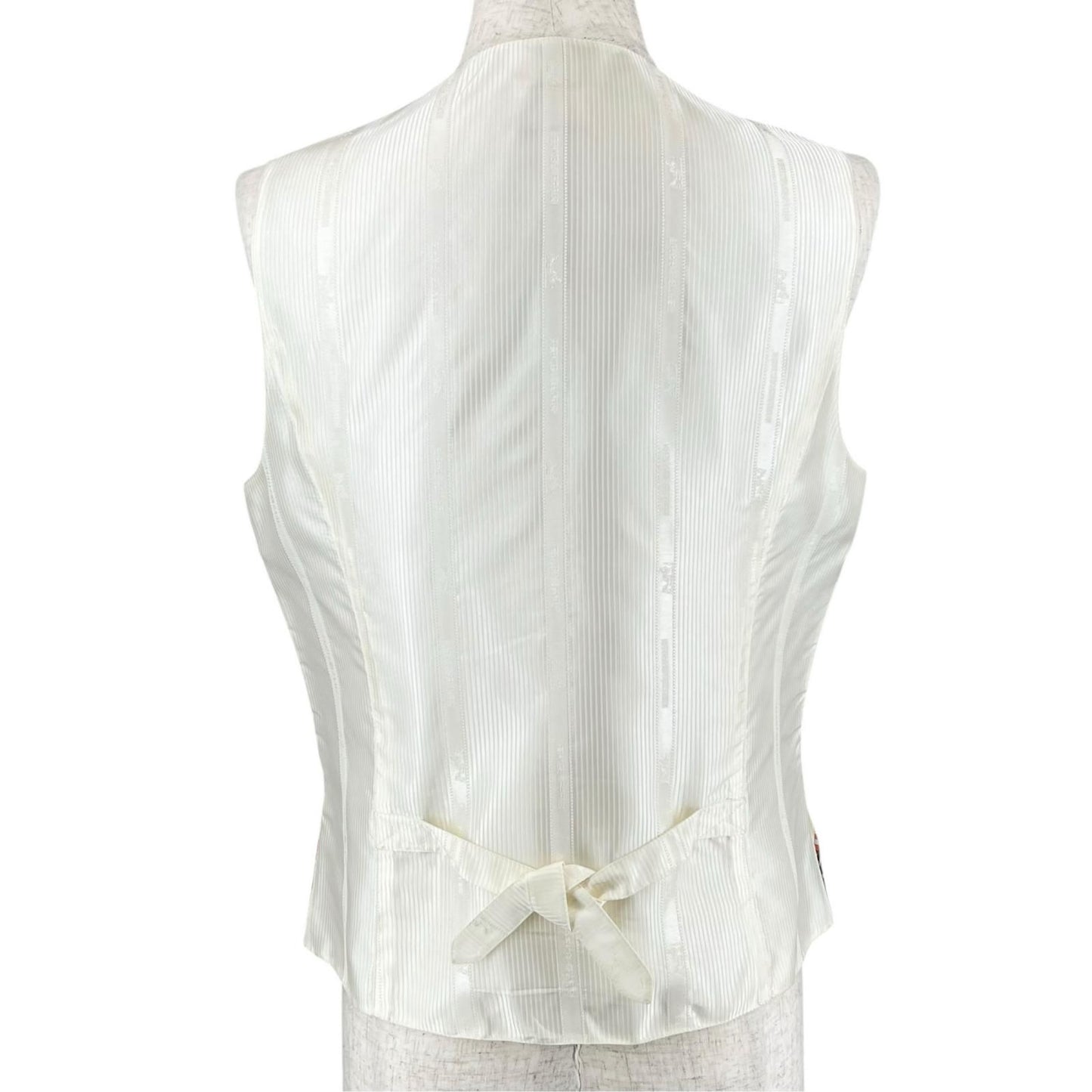 Hermes Vintage Martin Margiela Era Normandy Coast Charm Silk 100% Vest Multicolo — view 2