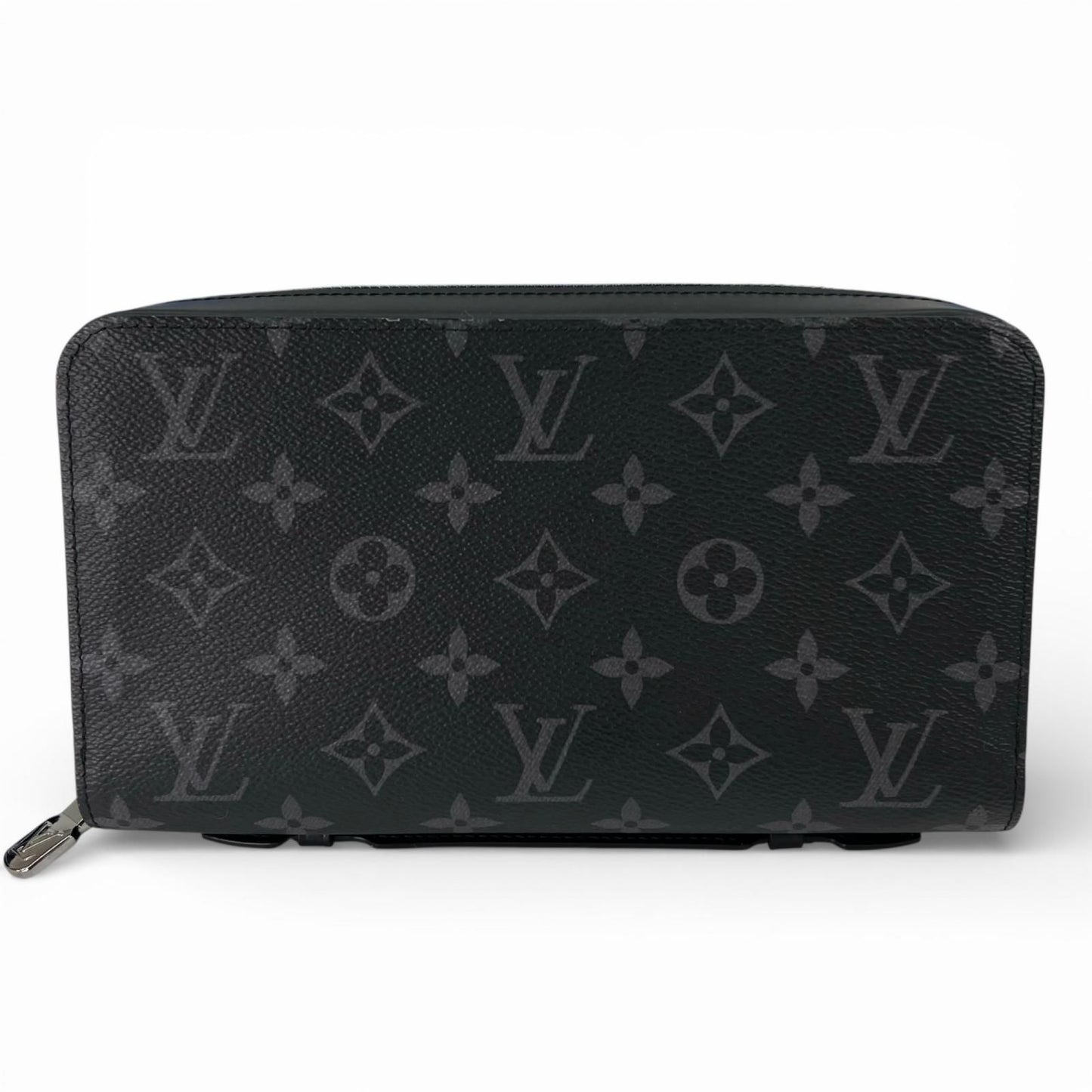 Louis Vuitton Zippy XL Monogram Eclipse Canvas Round Zip Organizer Wallet Black