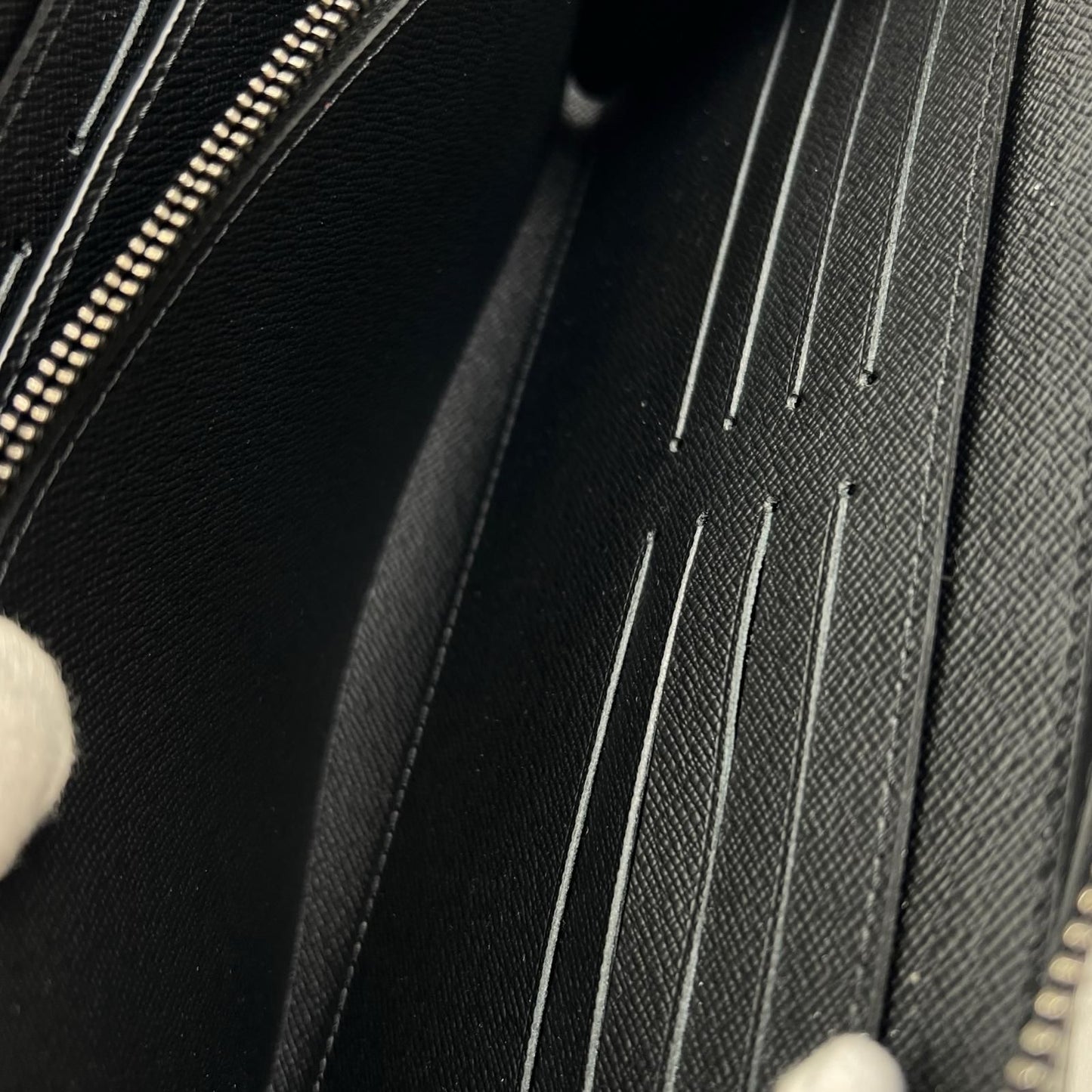 Louis Vuitton Zippy XL Monogram Eclipse Canvas Round Zip Organizer Wallet Black — view 7