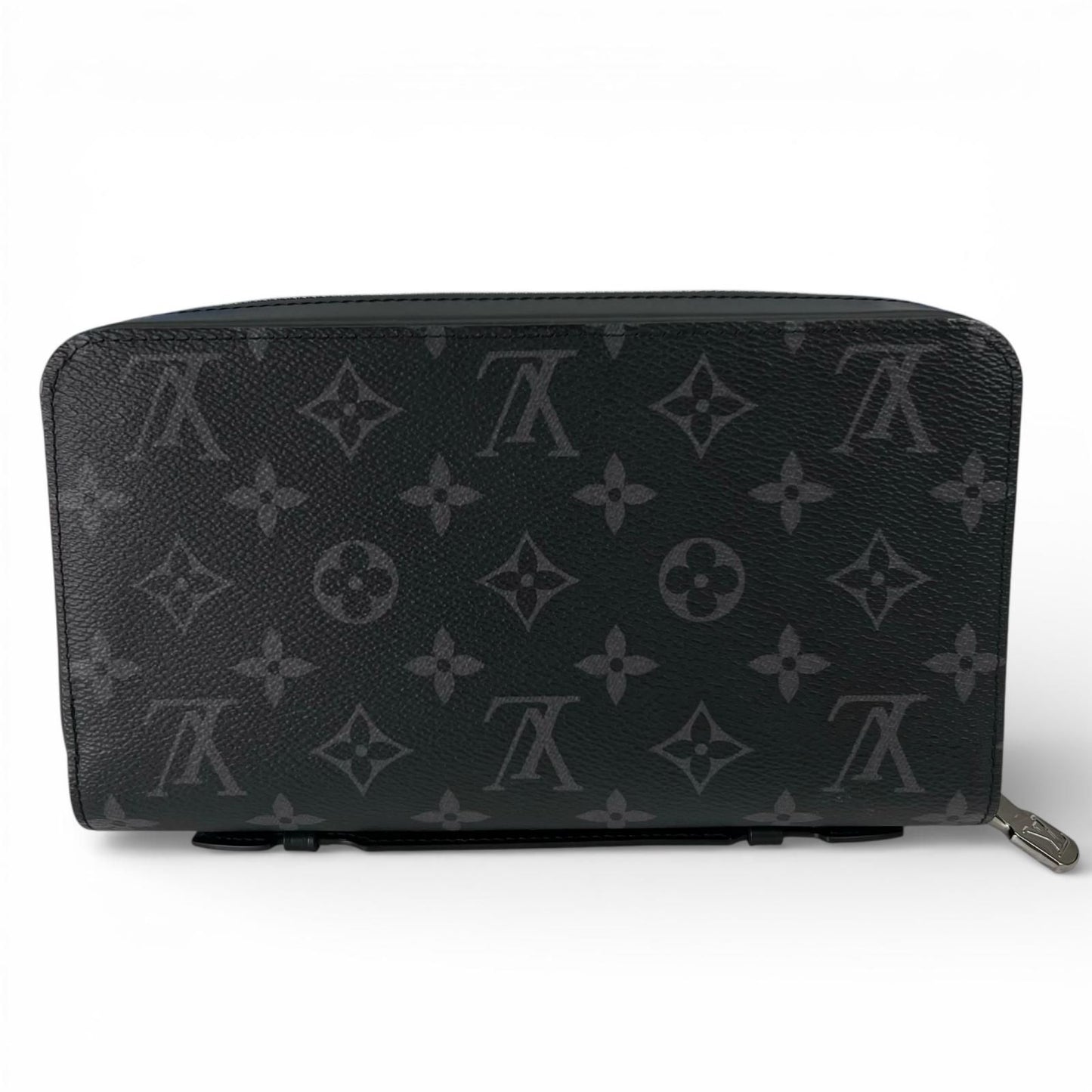 Louis Vuitton Zippy XL Monogram Eclipse Canvas Round Zip Organizer Wallet Black — view 3