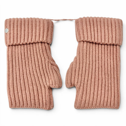 Hermes Philippa Cashmere Mohair Series Button Fingerless Gloves Pink — view 3