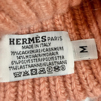 Hermes Philippa Cashmere Mohair Series Button Fingerless Gloves Pink — view 6