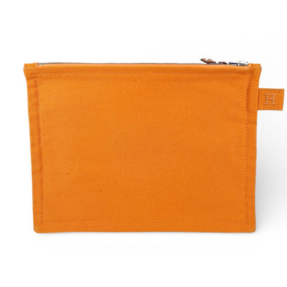 Hermes Bora Cotton 100% Logo Set Pouch Orange — view 8