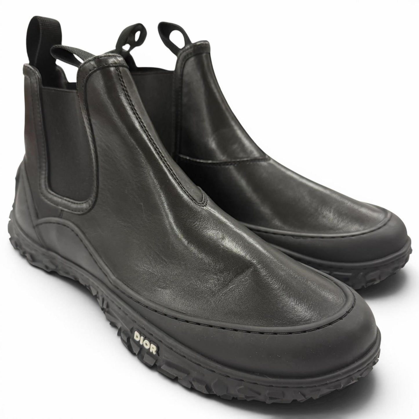 Dior Homme Leather Chelsea Boots Ankle Black 41 Recommended — view 2
