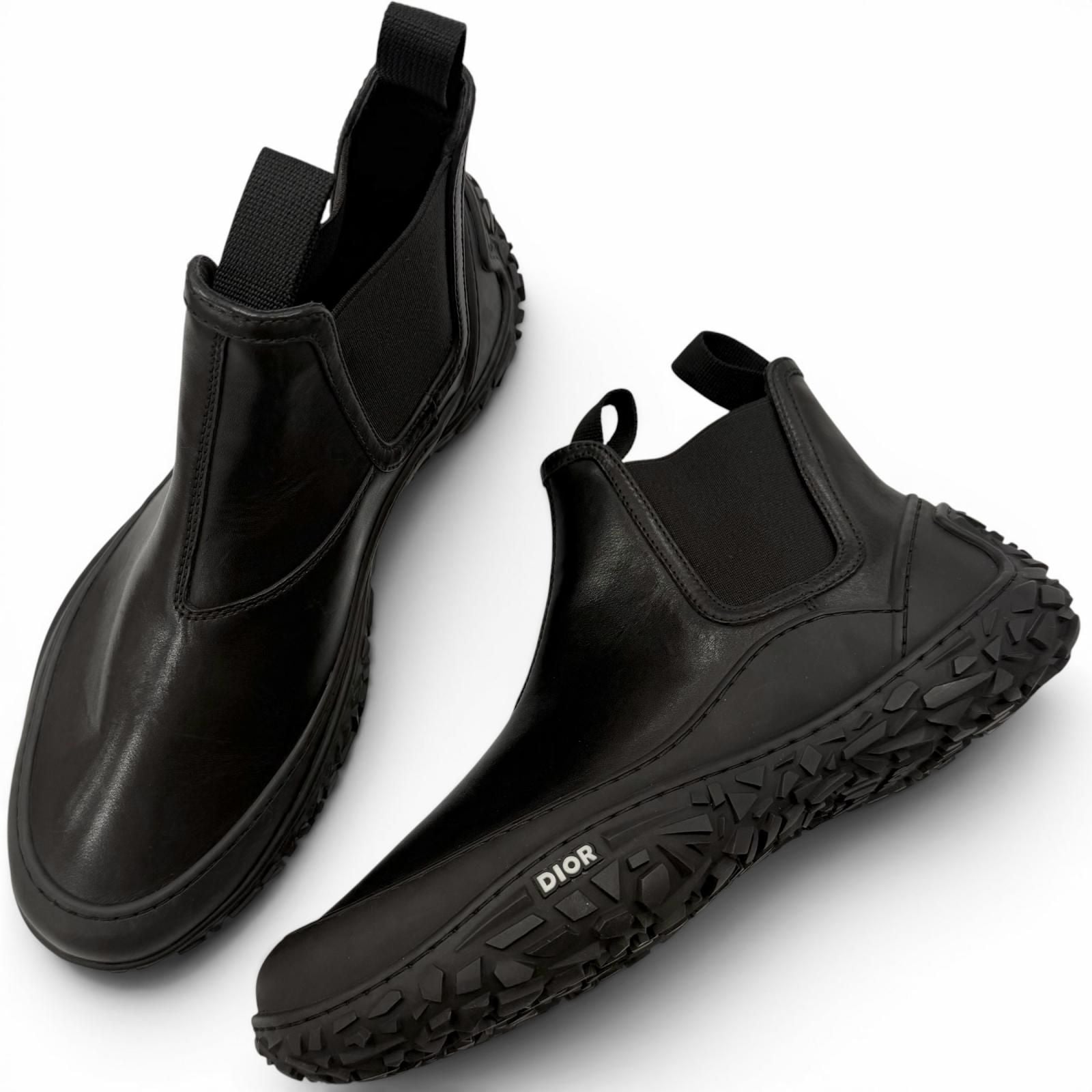 Dior Homme Leather Chelsea Boots Ankle Black 41 Recommended — view 3