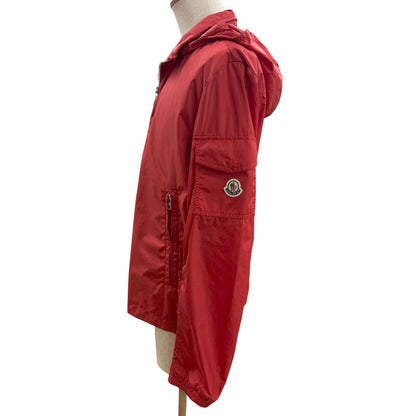 Moncler Keralle Giubbotto Logo Patch Hooded Jacket Windbreaker Red — view 3