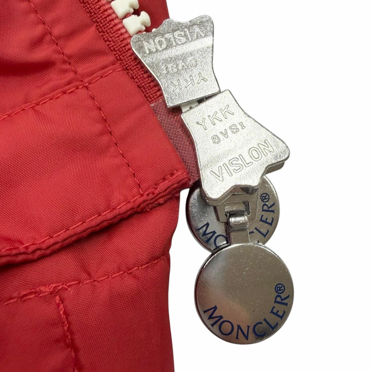 Moncler Keralle Giubbotto Logo Patch Hooded Jacket Windbreaker Red — view 6
