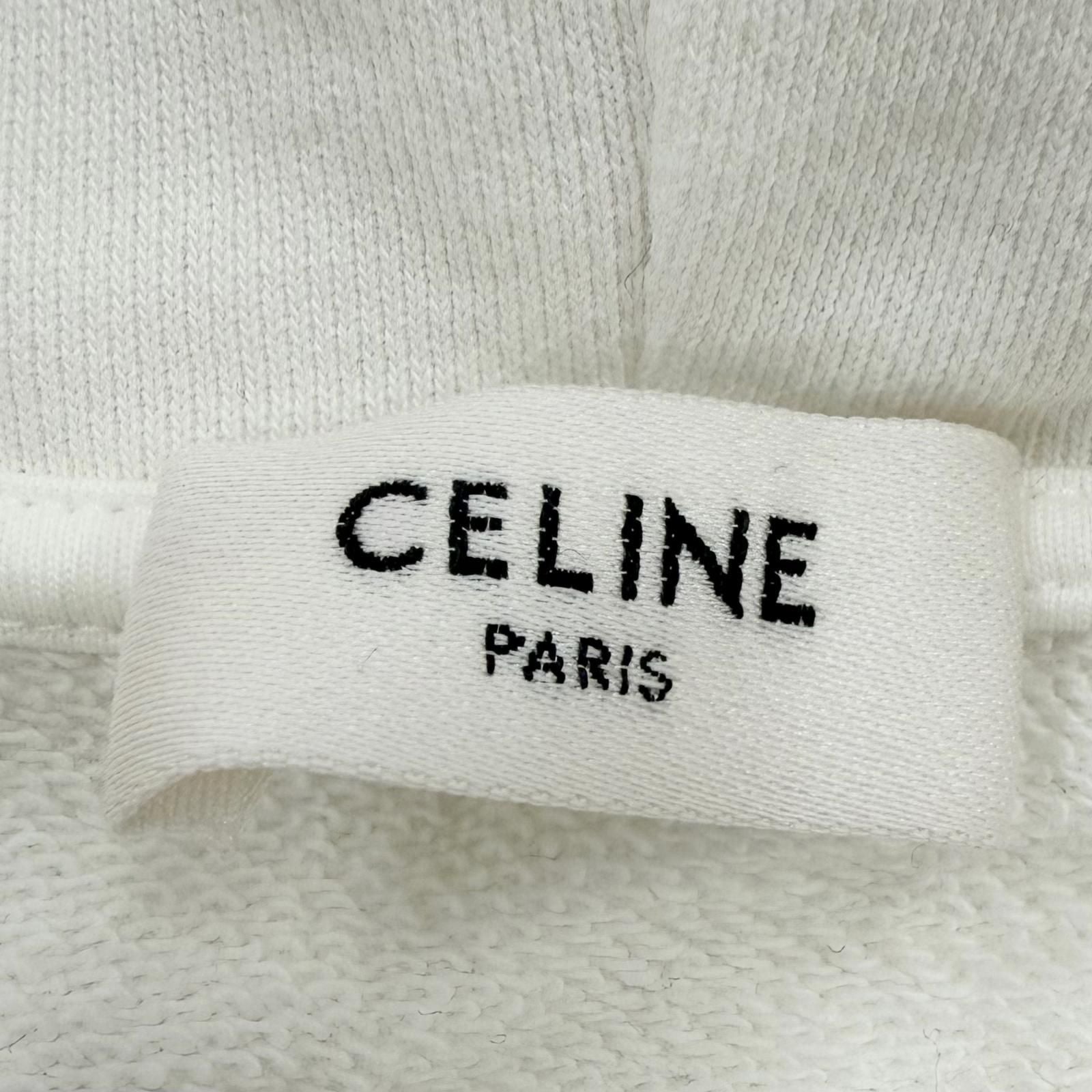 Celine Gradient Logo Loose Day Pullover Hoodie White — view 5