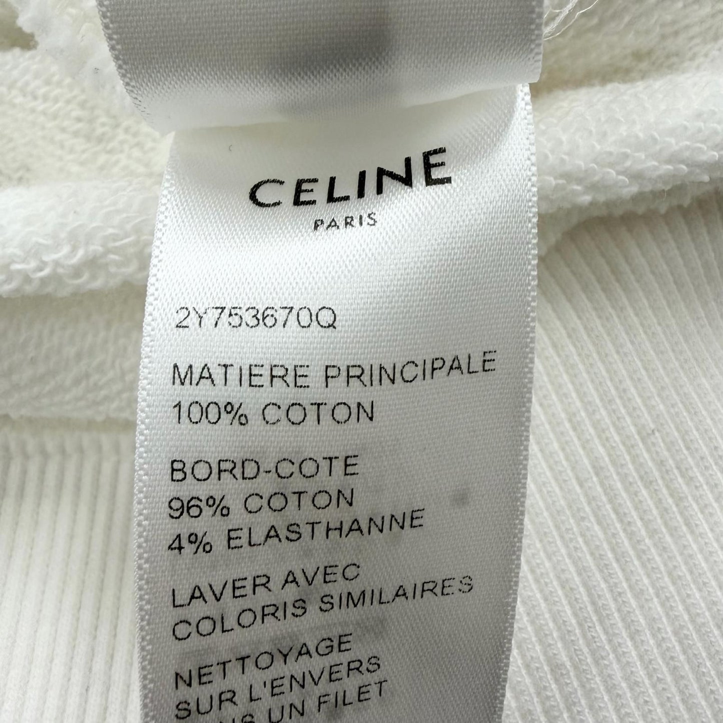 Celine Gradient Logo Loose Day Pullover Hoodie White — view 7