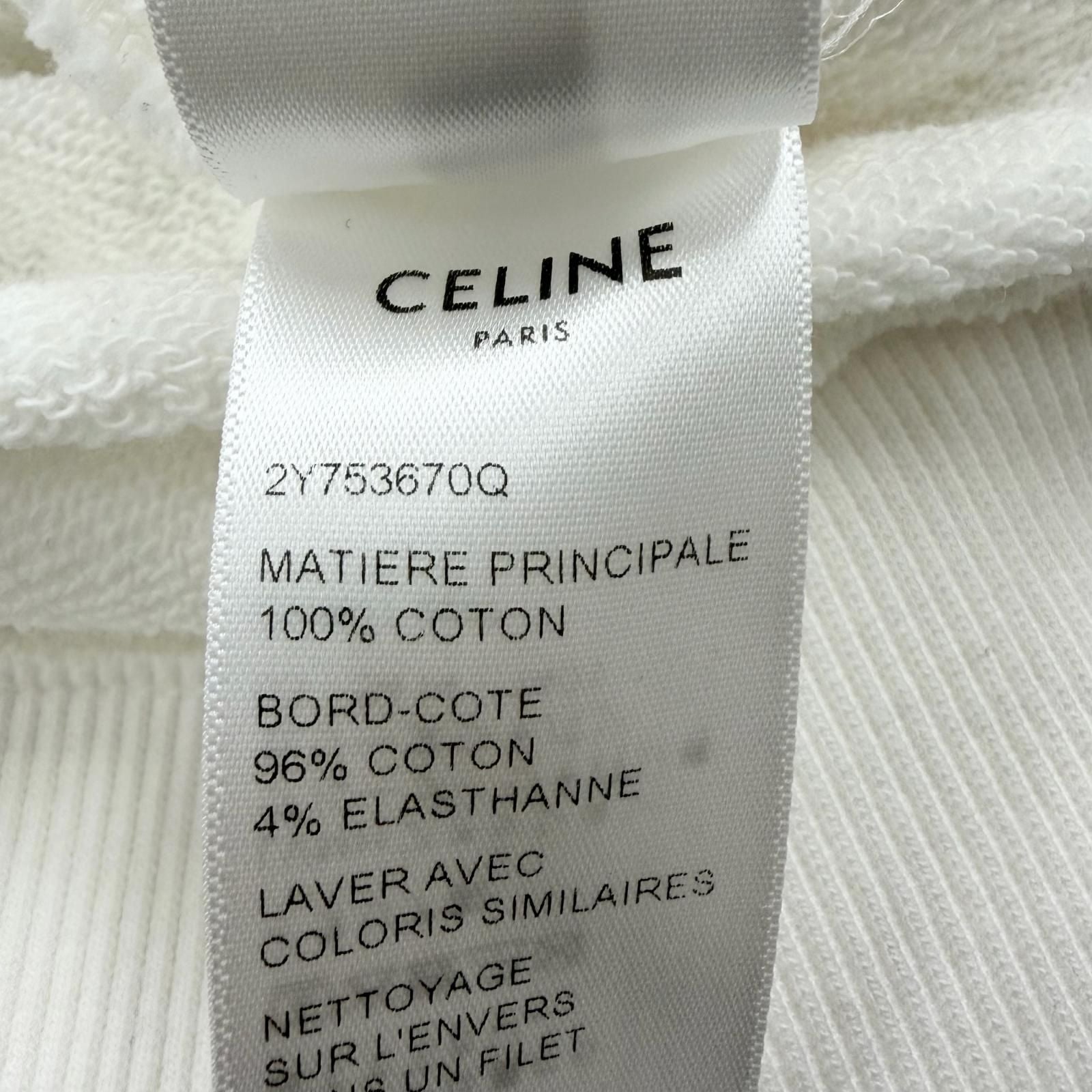 Celine Gradient Logo Loose Day Pullover Hoodie White — view 7