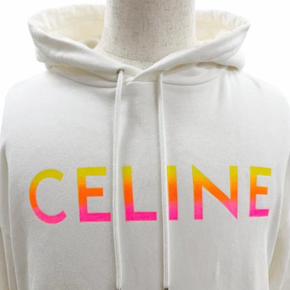 Celine Gradient Logo Loose Day Pullover Hoodie White — view 2