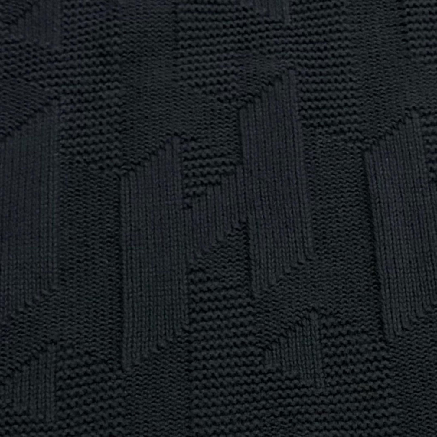 Hermes Wool Motif Knit Poncho Black 34 — view 5