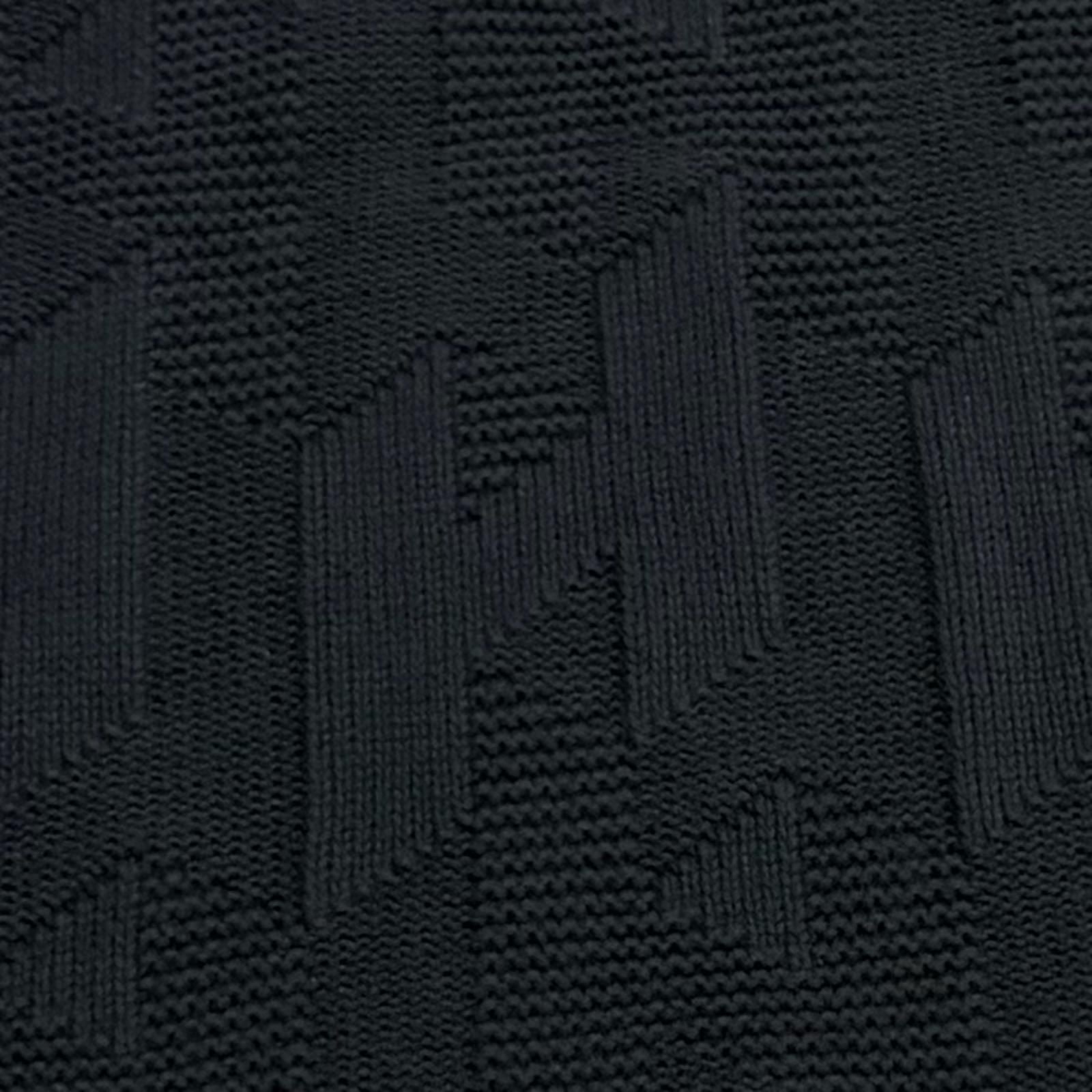 Hermes Wool Motif Knit Poncho Black 34 — view 5