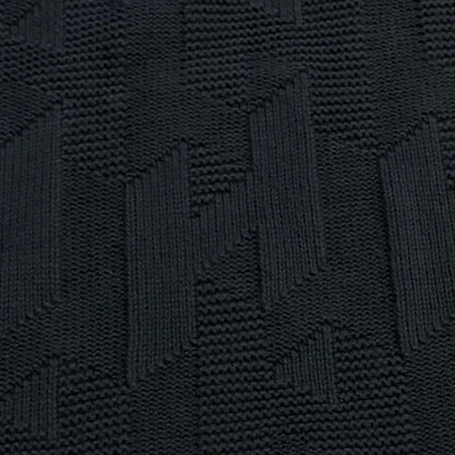 Hermes Wool Motif Knit Poncho Black 34 — view 5