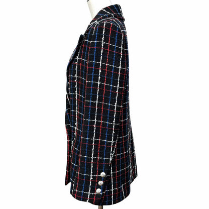 Chanel CC Logo Buttoned Double Breasted Tweed Jacket Multi 38 — view 2