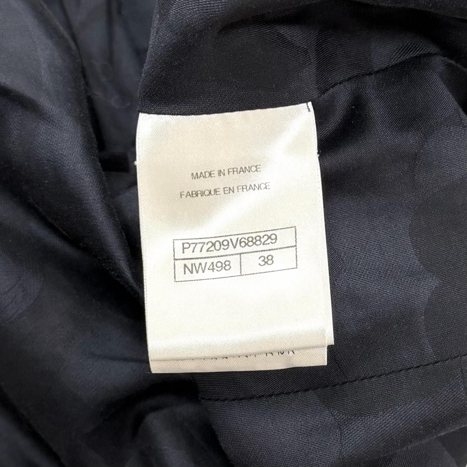 Chanel CC Logo Buttoned Double Breasted Tweed Jacket Multi 38 — view 8