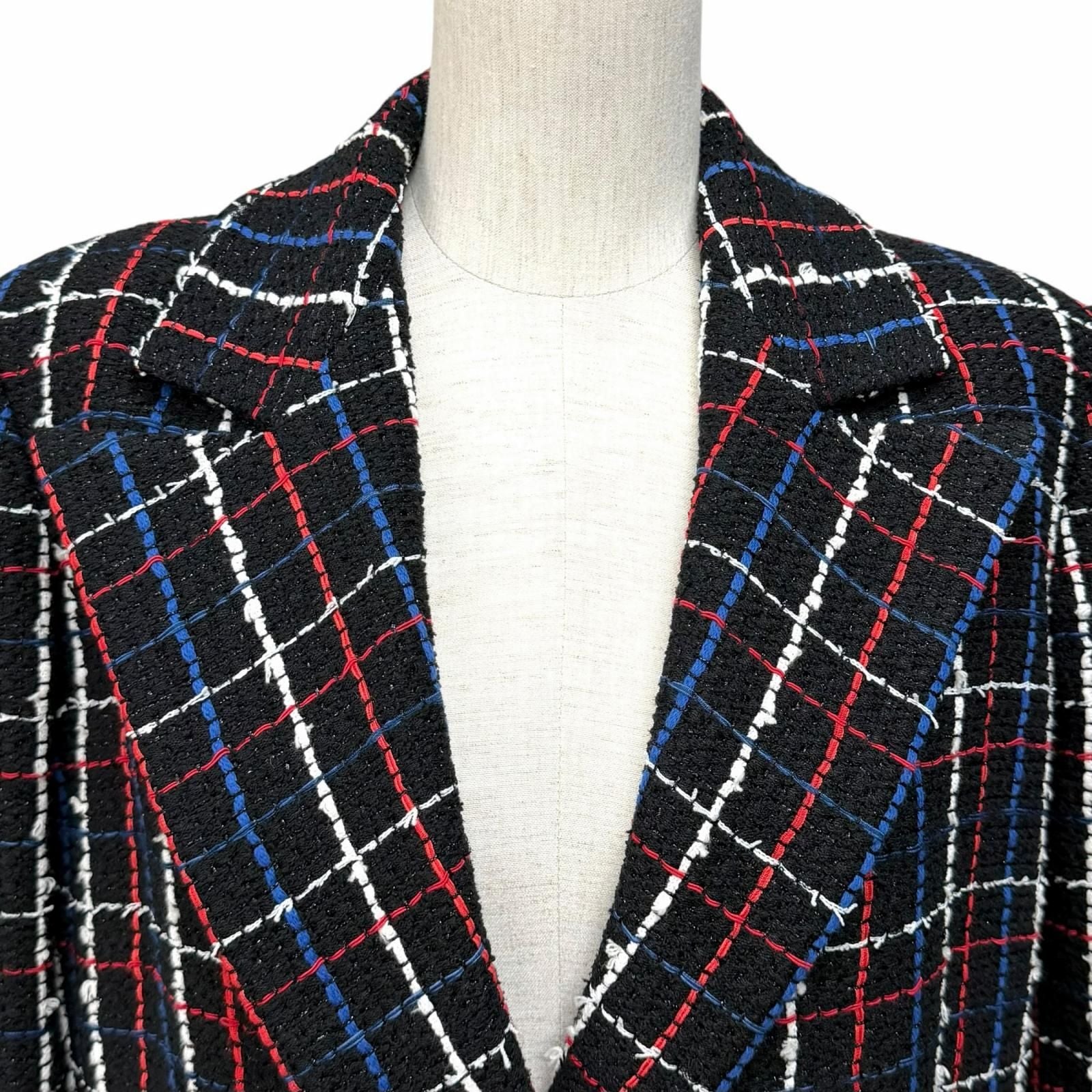 Chanel CC Logo Buttoned Double Breasted Tweed Jacket Multi 38 — view 4