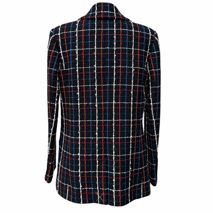 Chanel CC Logo Buttoned Double Breasted Tweed Jacket Multi 38 — view 3