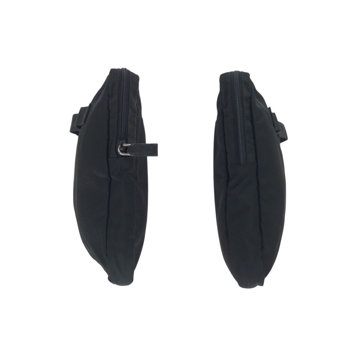 Prada Tessuto Black Silver Nylon Clutch PC Case — view 7