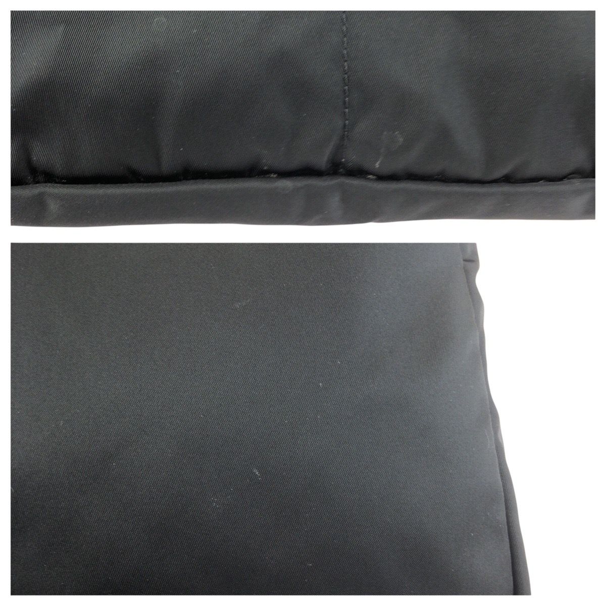 Prada Tessuto Black Silver Nylon Clutch PC Case — view 5