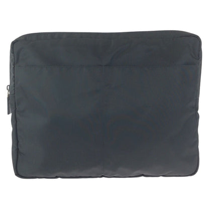 Prada Tessuto Black Silver Nylon Clutch PC Case — view 2