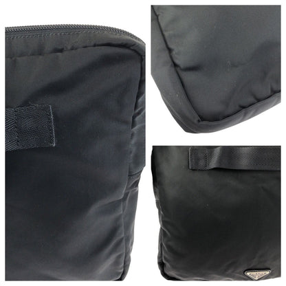Prada Tessuto Black Silver Nylon Clutch PC Case — view 6