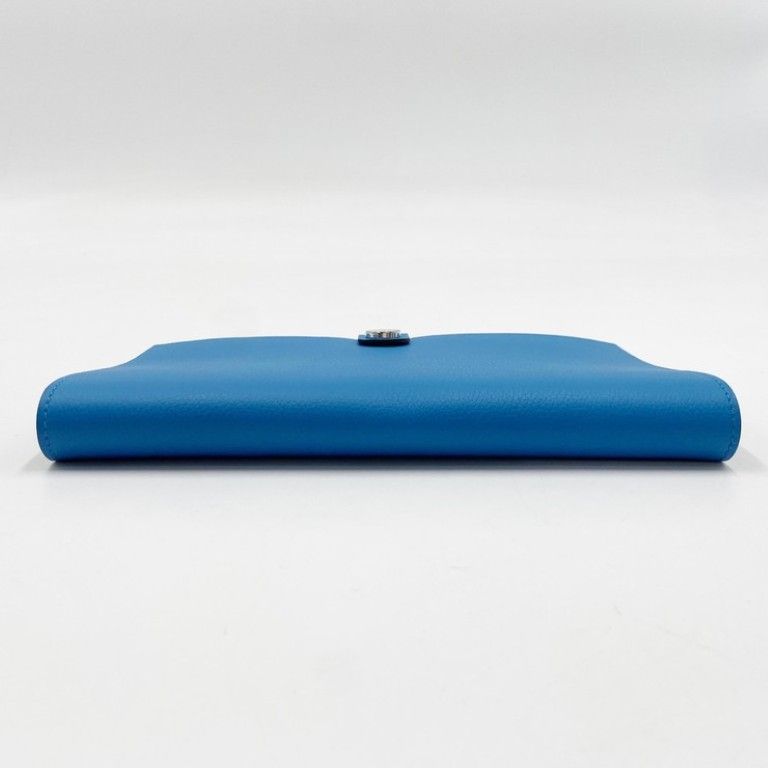 Hermes Wallet Toutenmain Blue Green Silver Display — view 3