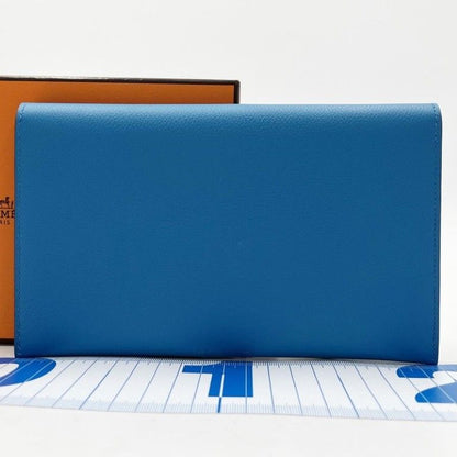 Hermes Wallet Toutenmain Blue Green Silver Display — view 2