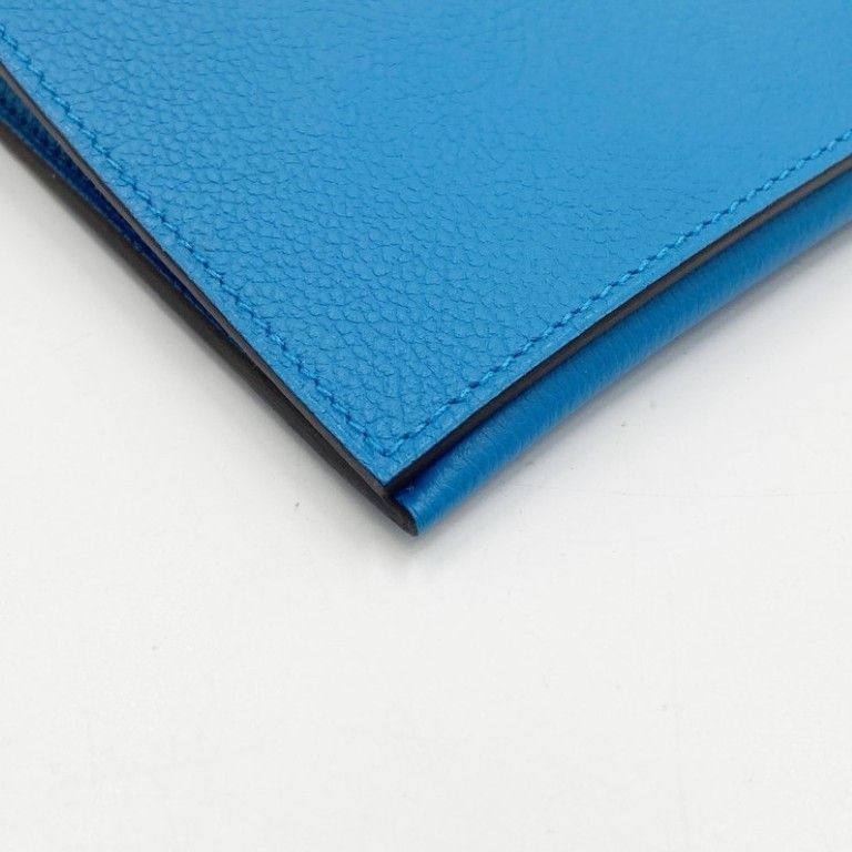 Hermes Wallet Toutenmain Blue Green Silver Display — view 5
