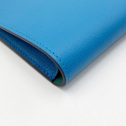 Hermes Wallet Toutenmain Blue Green Silver Display — view 4