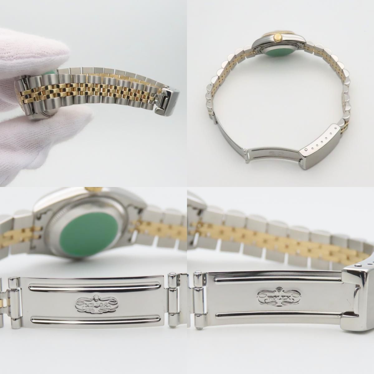 Rolex Watch Datejust Stainless Steel 18k Yellow Gold Diamond Silver Dial Gray — view 7
