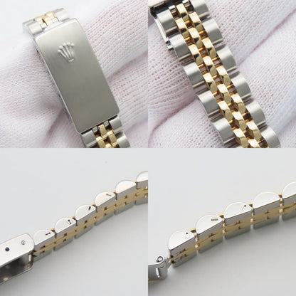 Rolex Watch Datejust Stainless Steel 18k Yellow Gold Diamond Silver Dial Gray — view 6