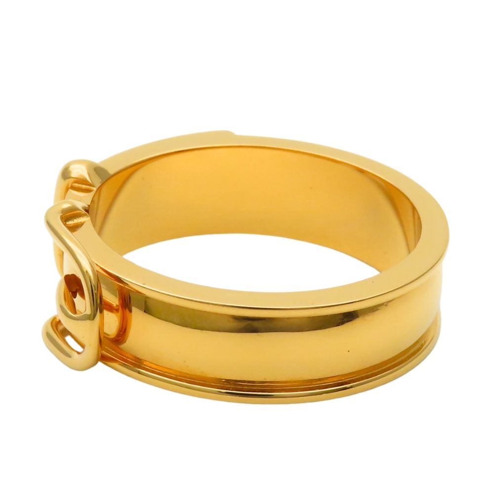 Hermes Scarf Ring Ceinture Metal Gold Belt Motif — view 2