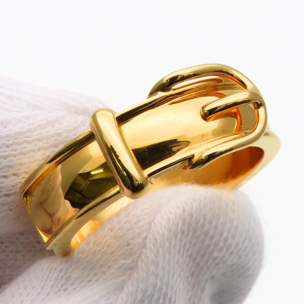 Hermes Scarf Ring Ceinture Metal Gold Belt Motif — view 5