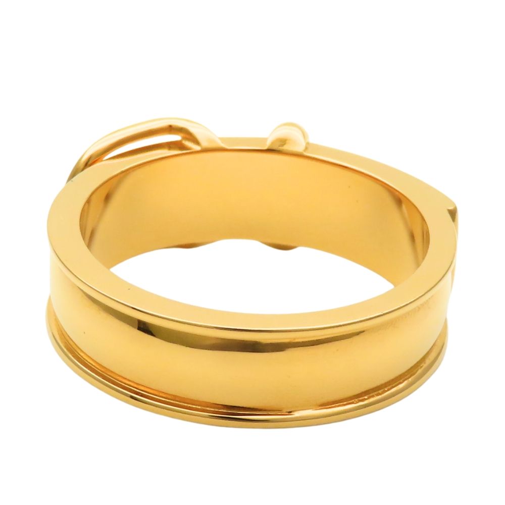 Hermes Scarf Ring Ceinture Metal Gold Belt Motif — view 3