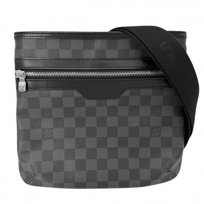Louis Vuitton Shoulder Bag Damier Graphite Thomas Black Silver