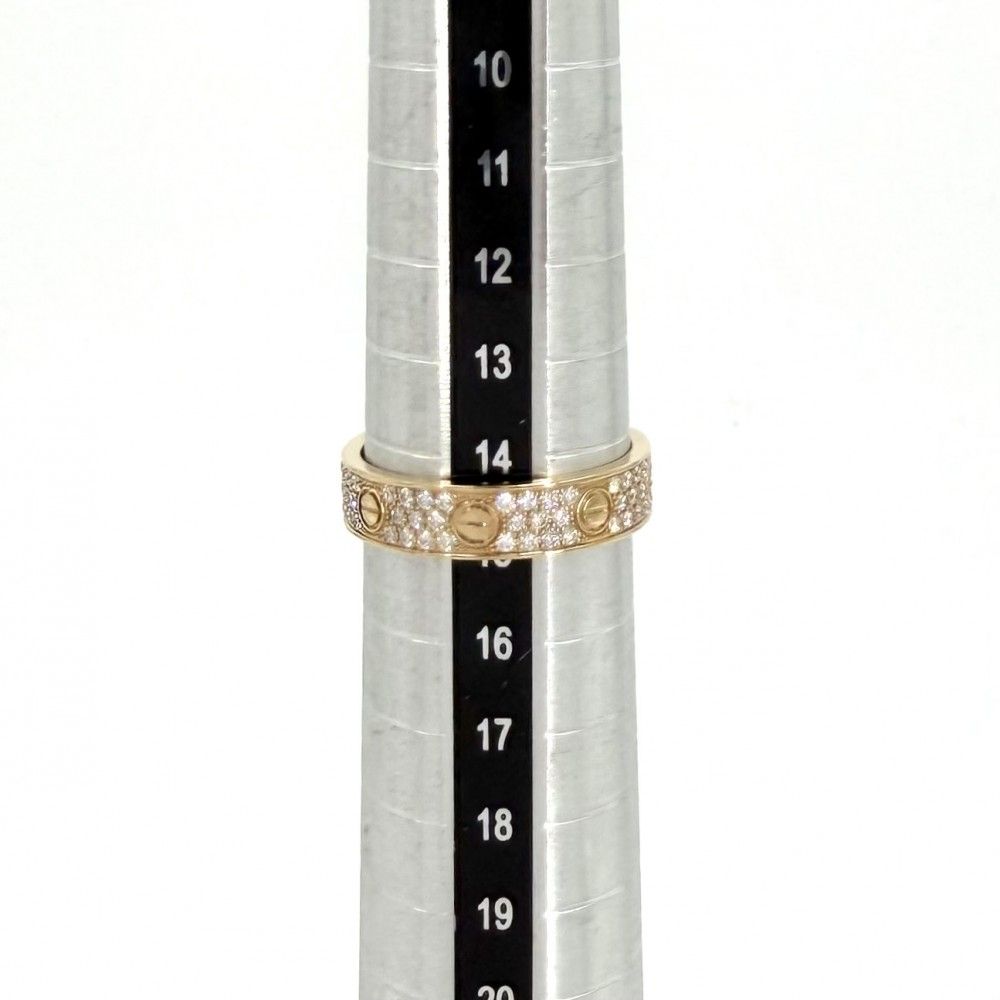 Cartier Ring Love Small Pave 18k YG Gold 88 Diamonds — view 5