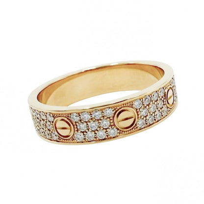Cartier Ring Love Small Pave 18k YG Gold 88 Diamonds