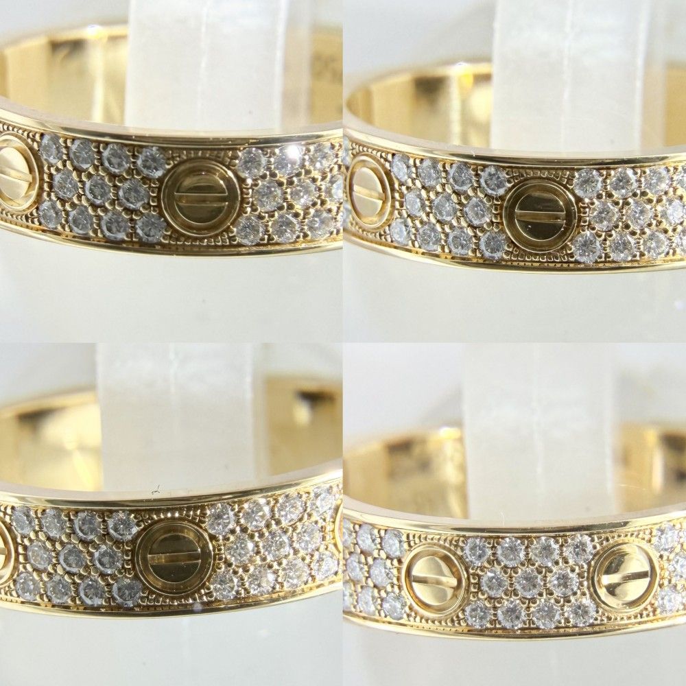 Cartier Ring Love Small Pave 18k YG Gold 88 Diamonds — view 3