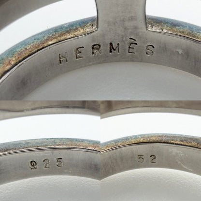 Hermes Ring Medley Vintage 52 925 Sterling Silver Moonstone — view 3