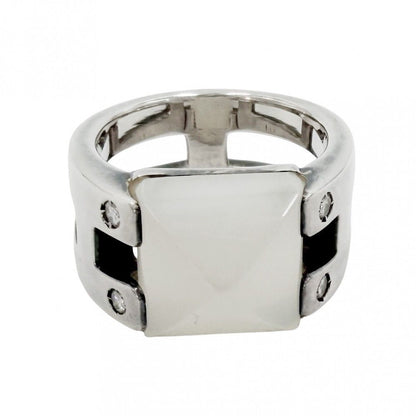 Hermes Ring Medley Vintage 52 925 Sterling Silver Moonstone