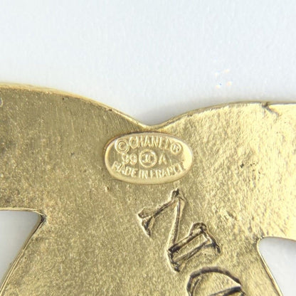 Chanel Brooch Logo CC Vintage Gold Plated — view 4