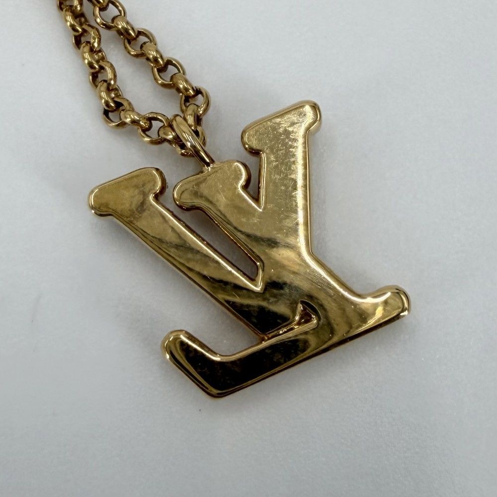 Louis Vuitton Necklace LV 2 Chain with Adjuster Star Line Stone Gold — view 8