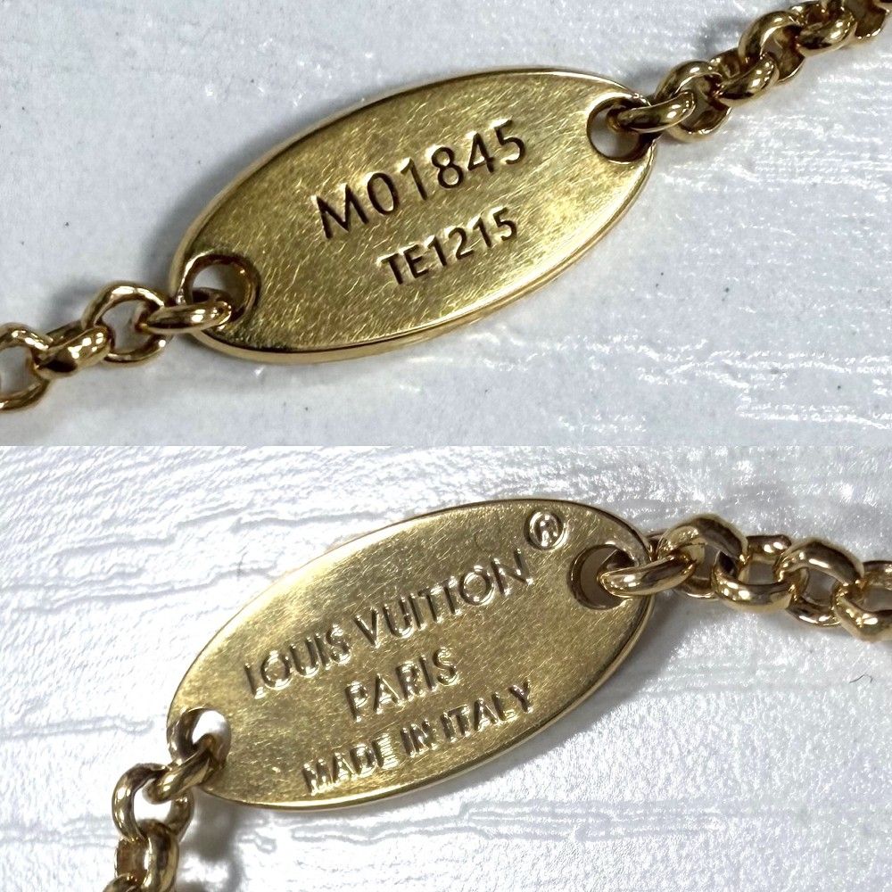 Louis Vuitton Necklace LV 2 Chain with Adjuster Star Line Stone Gold — view 7