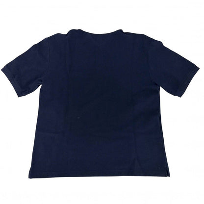 Miu Miu Miu Polo Shirt Cotton Pique Short Sleeve S Navy White Spring Summer — view 2