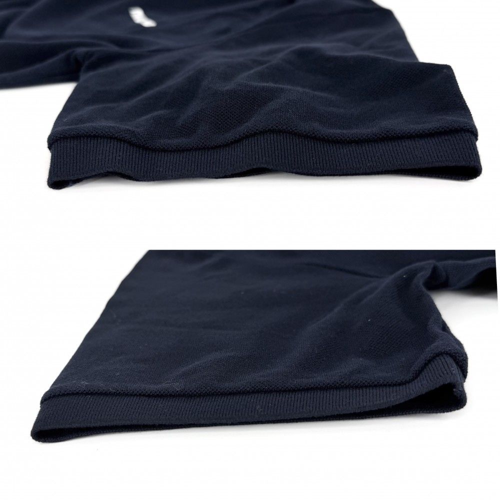 Miu Miu Miu Polo Shirt Cotton Pique Short Sleeve S Navy White Spring Summer — view 3