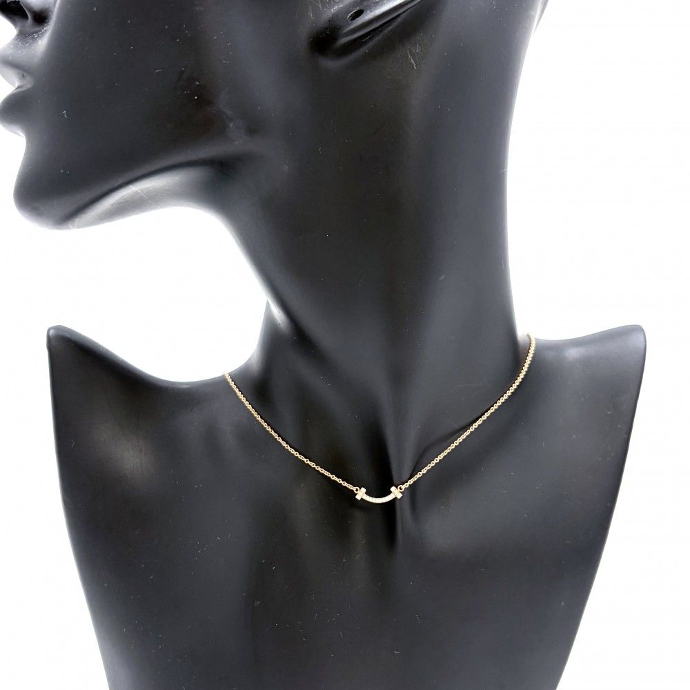 Tiffany & Co Necklace T Smile Mini Pendant Adjustable Star with 18k PG Gold — view 3